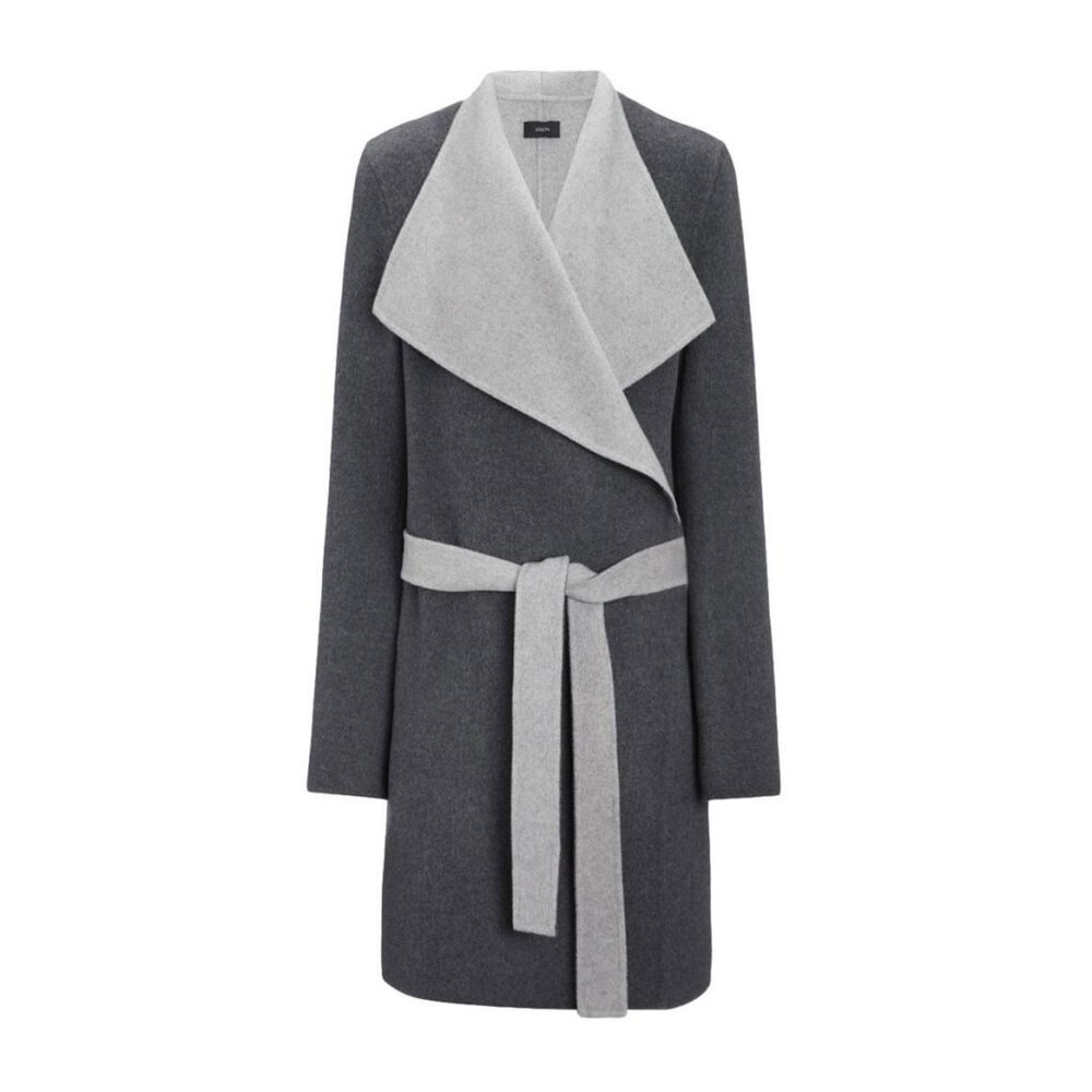 Joseph Grey Doubleface "Lisa Long" Coat, size 34. Fits like a size 2